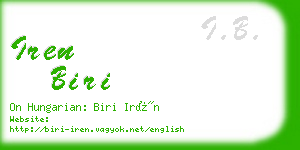 iren biri business card